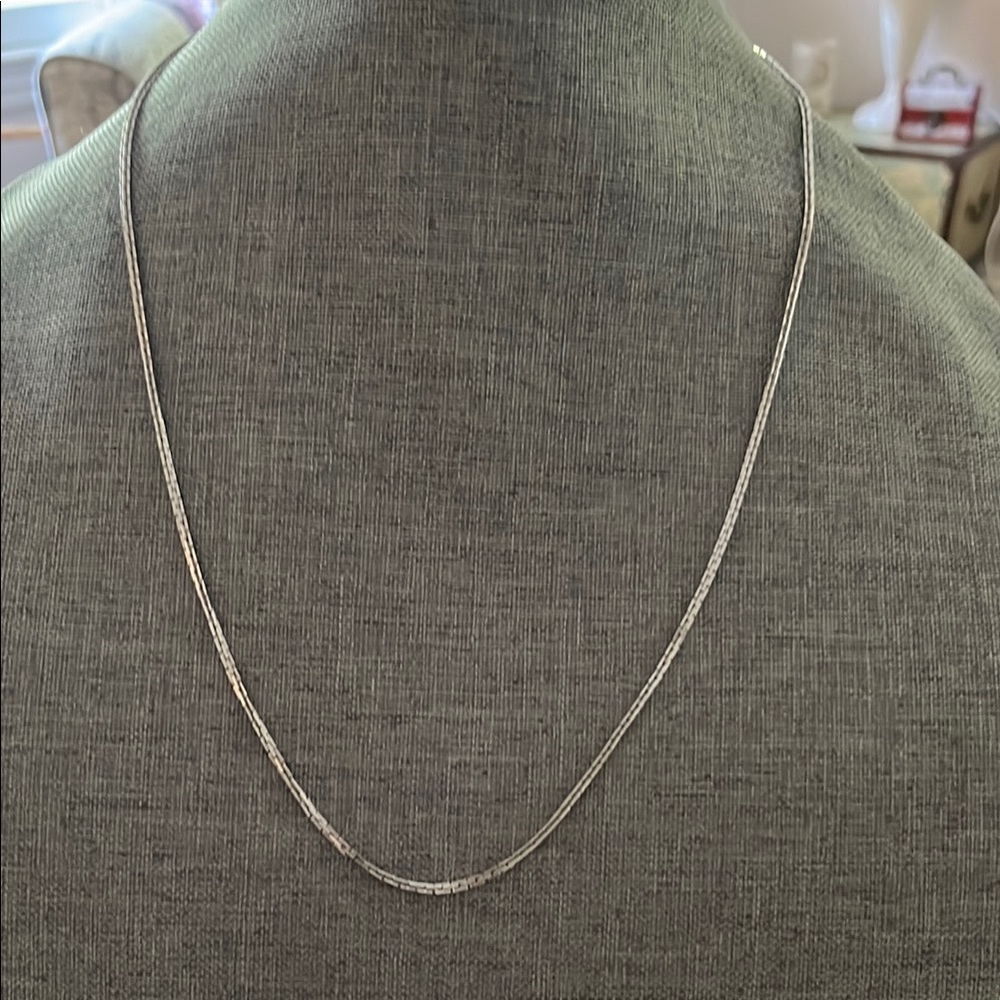 Vintage Monet silver tone Rope Chain Necklace -
